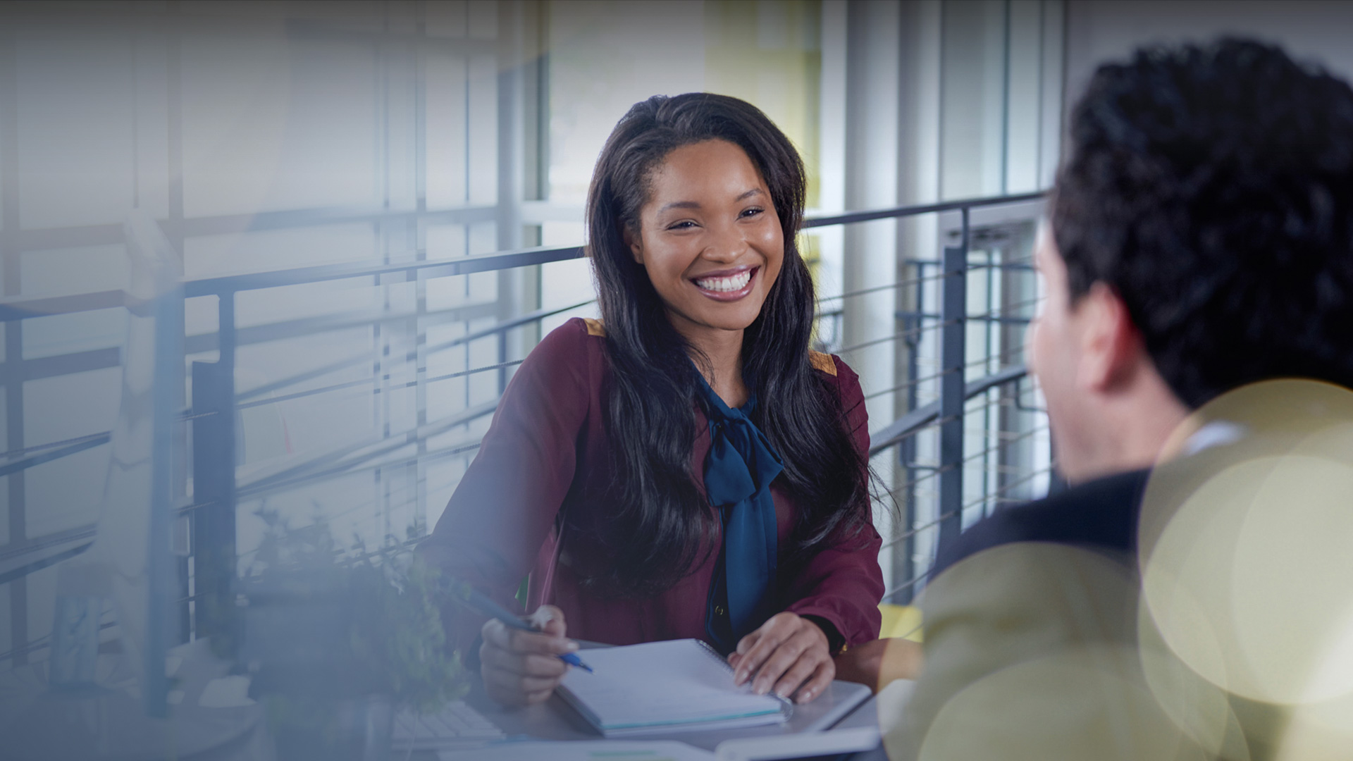 Woman in interview